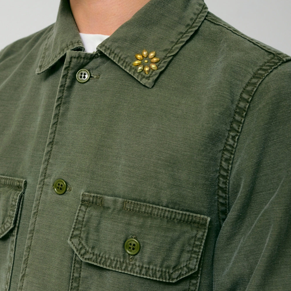 MILITARY SHIRT(⼩花スタッズ)