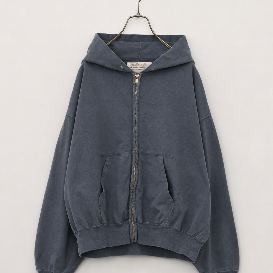 SP processed Supima fleece lining zip hoodie