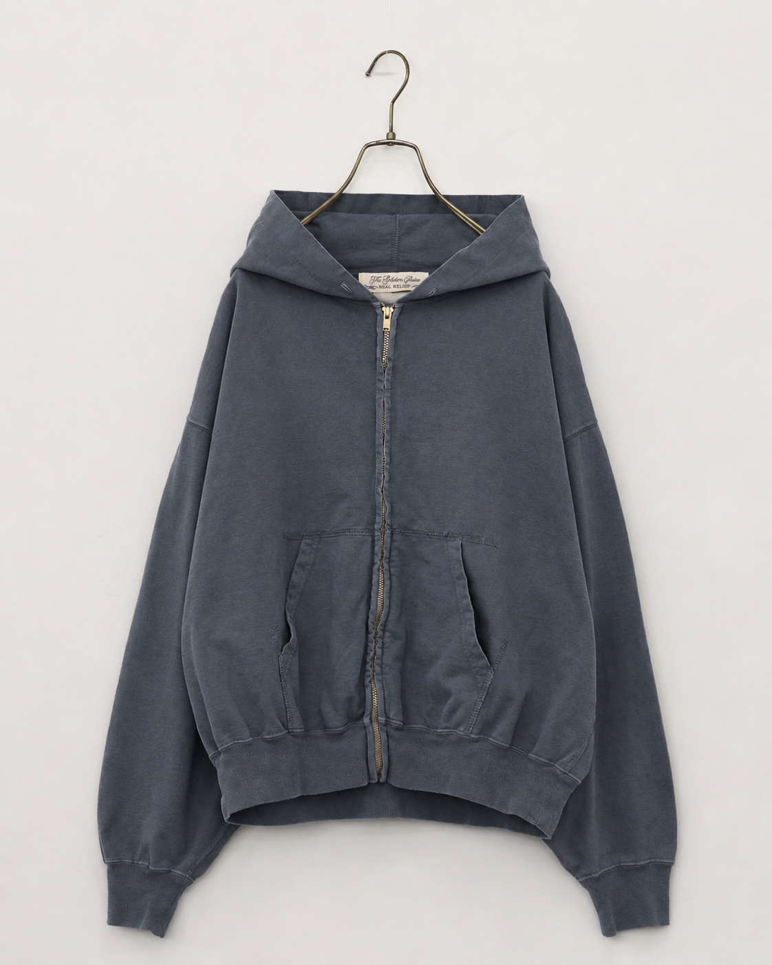 SP processed Supima fleece lining zip hoodie
