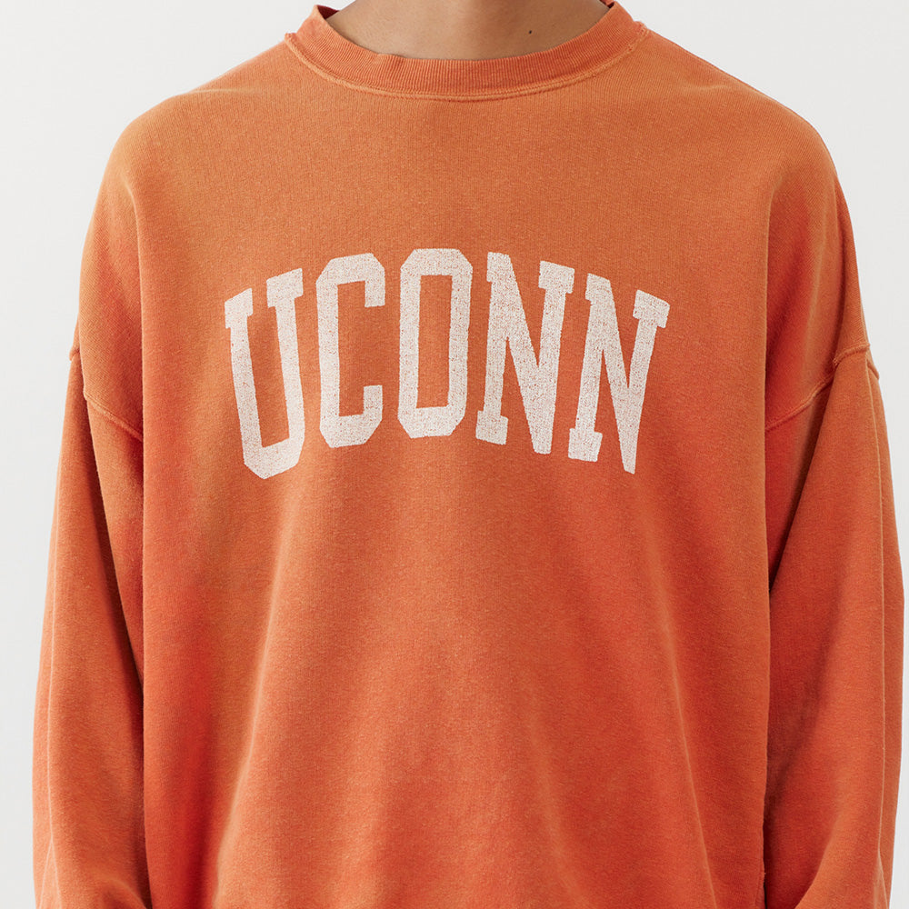 Tanned &amp; painted fleece crew (UCONN)