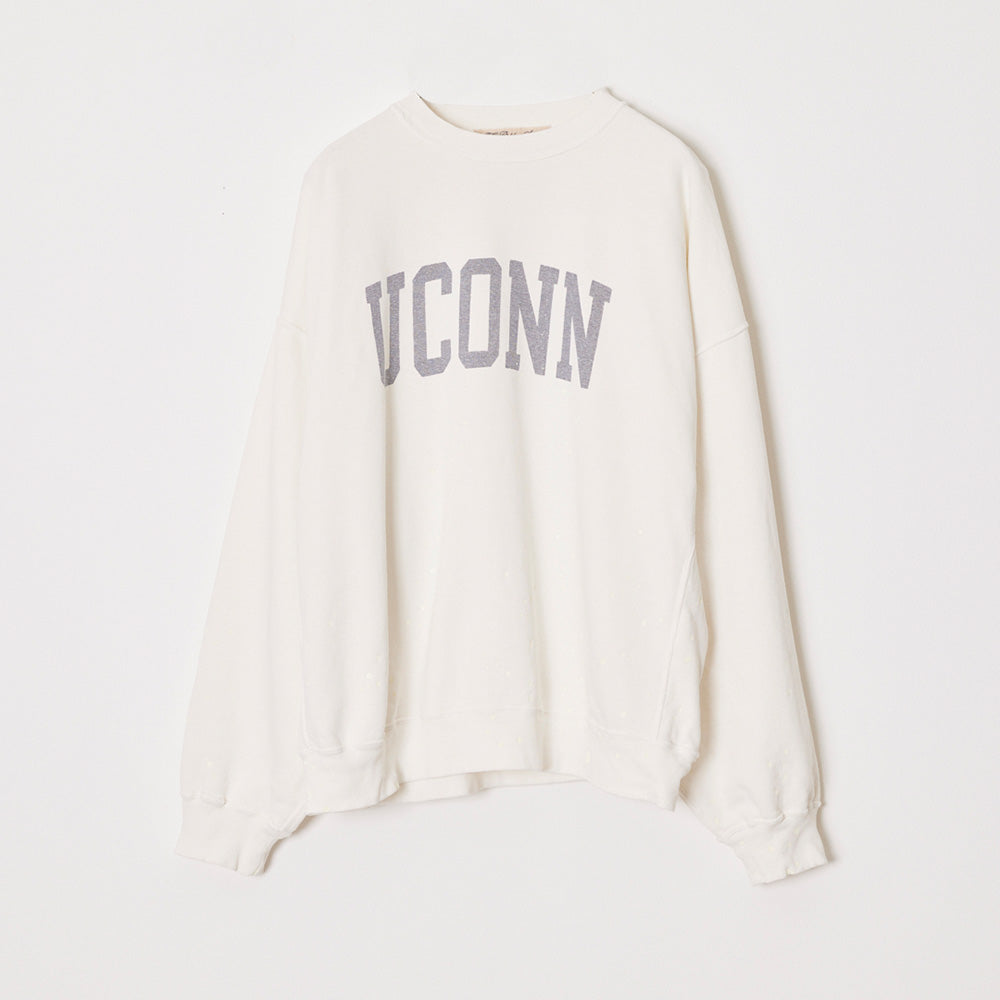 Tanned &amp; painted fleece crew (UCONN)