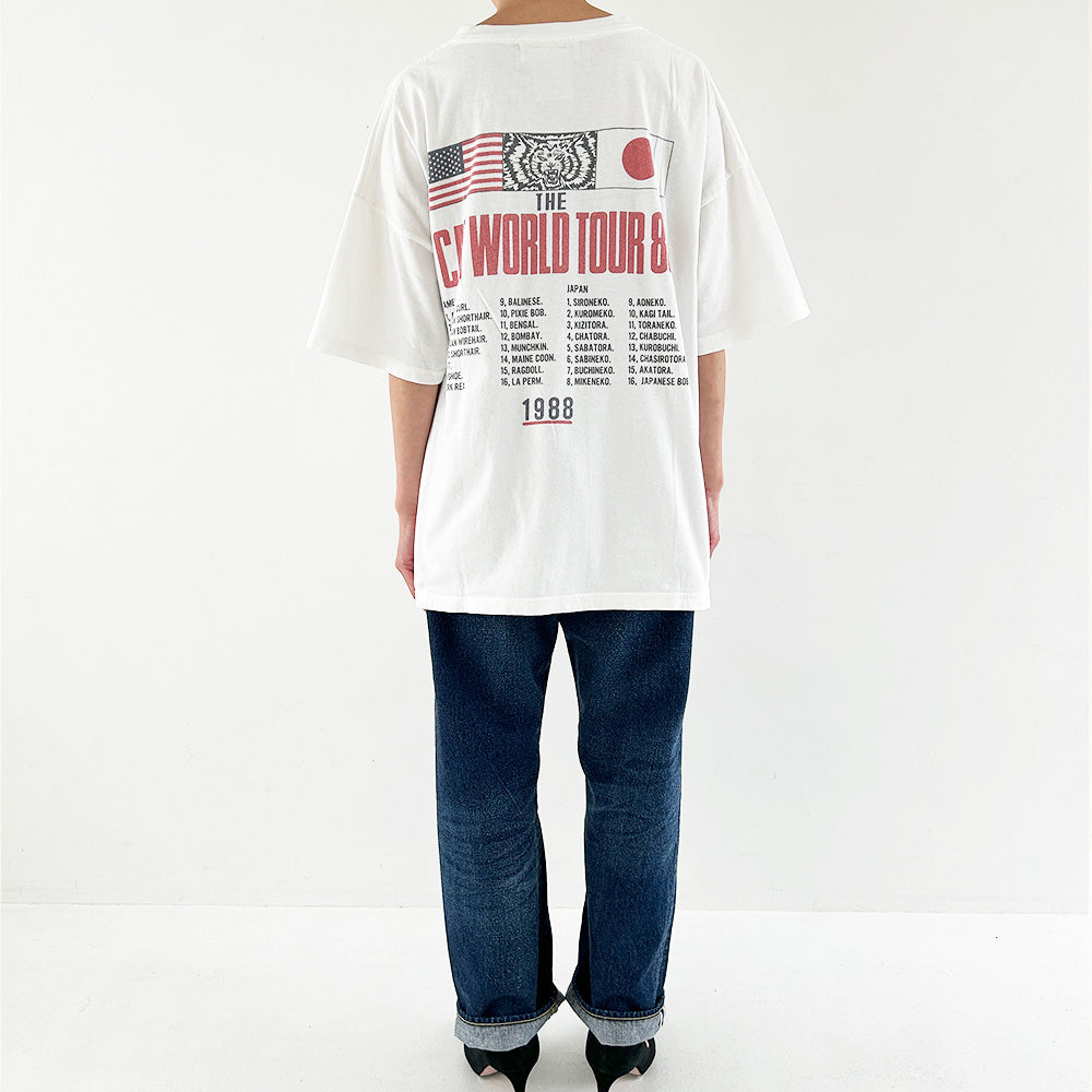 HARD SP가공 20/-천축 BIG 사이즈 T(WORLD TOUR88)