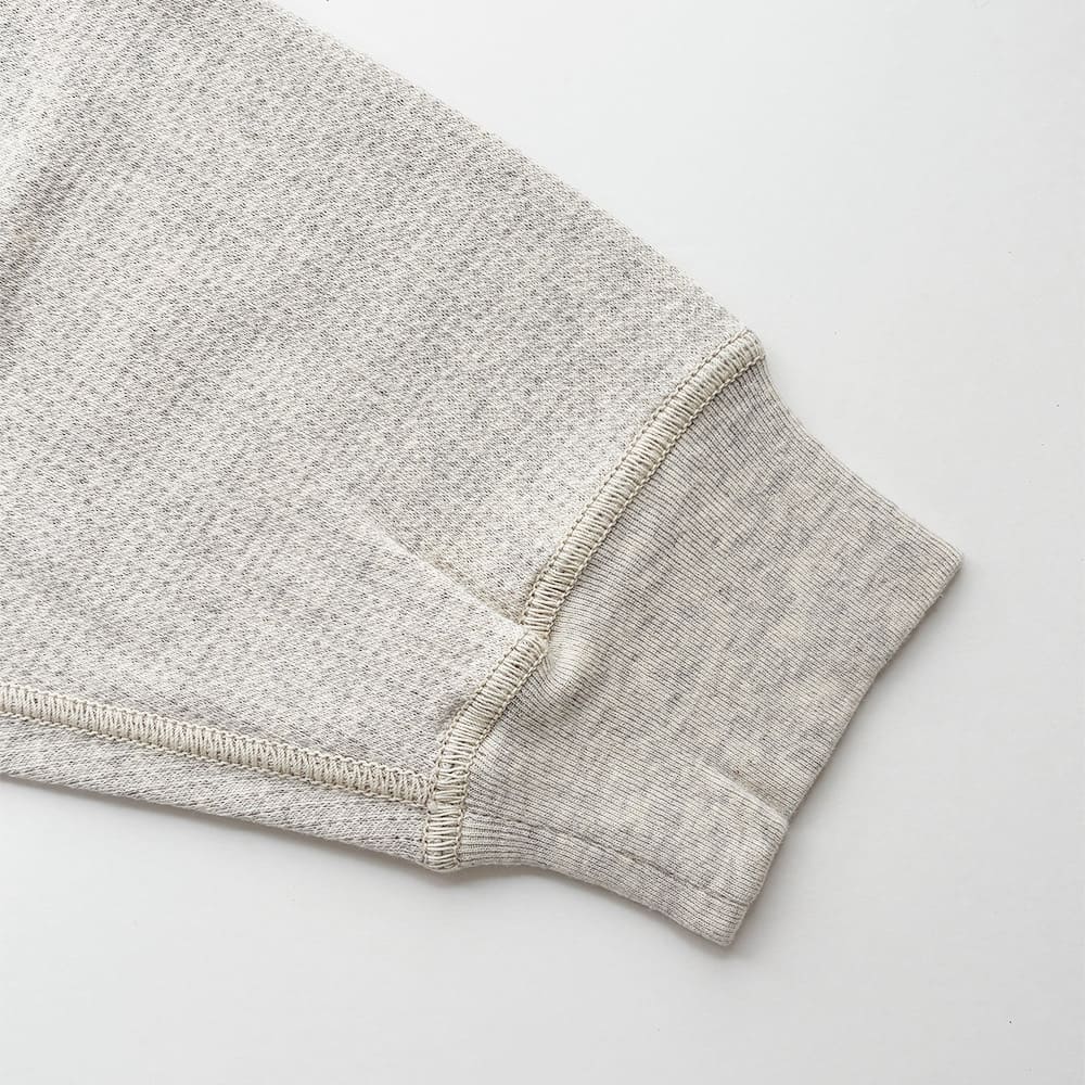 W-tuck Henley neck long sleeve T-shirt