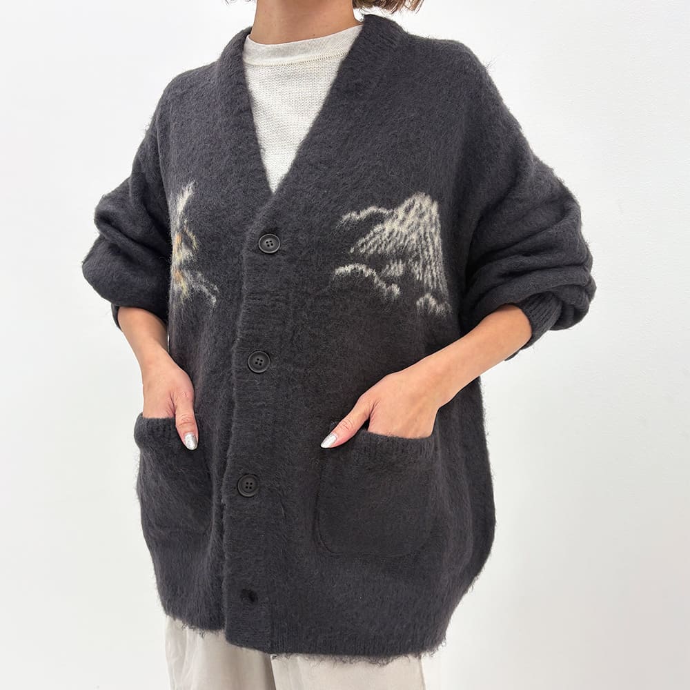 Brushed knit cardigan (skort pattern)