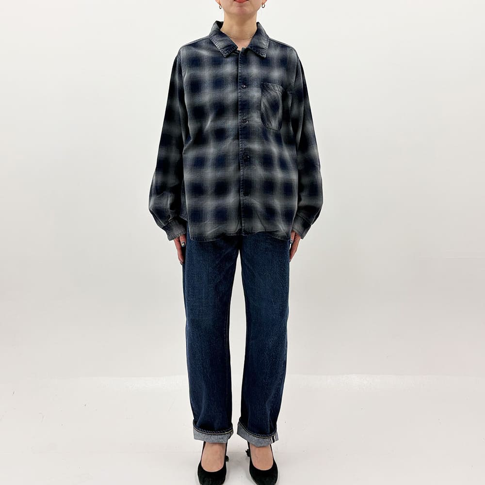 Indigo Ombre Check Shirt