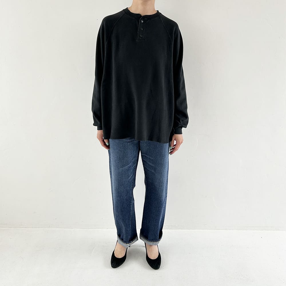 トップス REMI RELIEF HENLEY LONG SLEEVE T-SHIRT Mens Remi Long Sleeve Henley True White