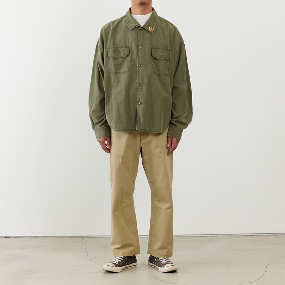 WIDE MILITARY SHIRT(大花スタッズ)