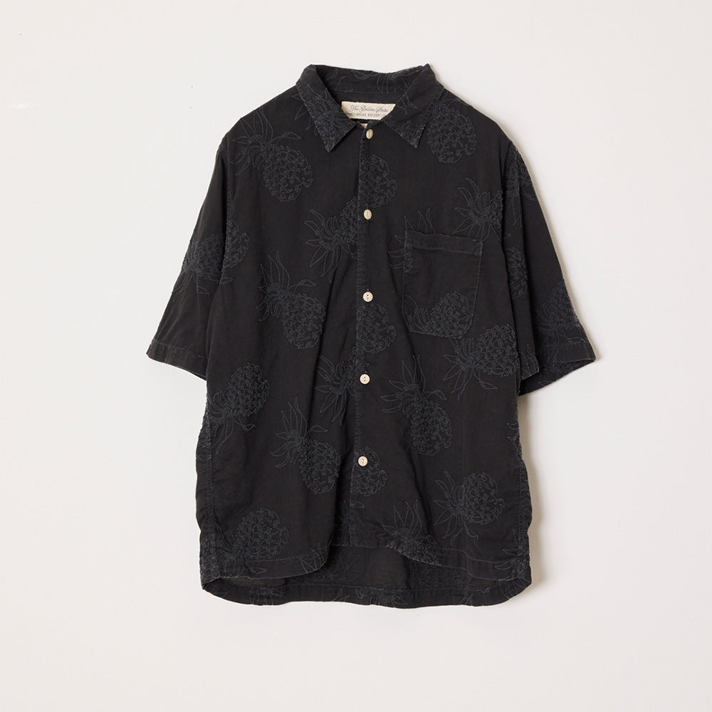 Aloha allover pattern embroidery S/S SHIRT (pineapple)