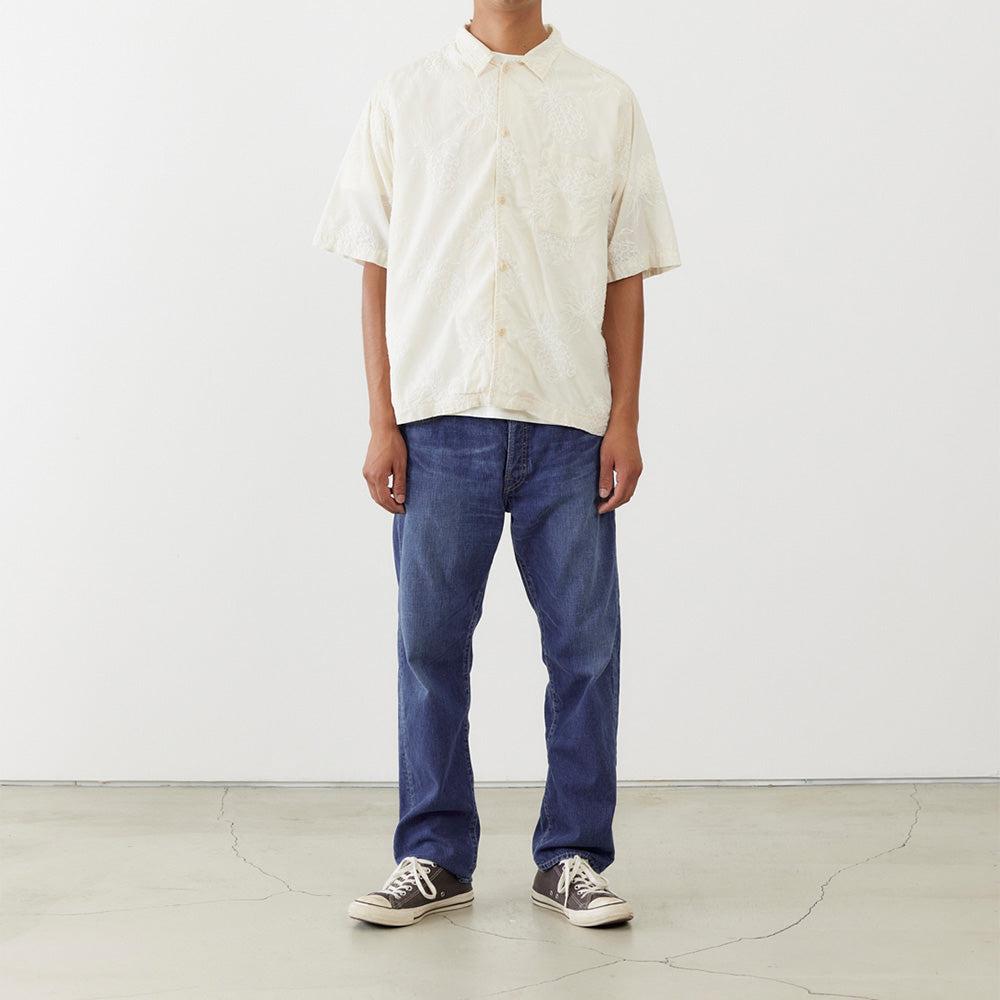 Aloha all-over embroidered S/S SHIRT (pineapple)