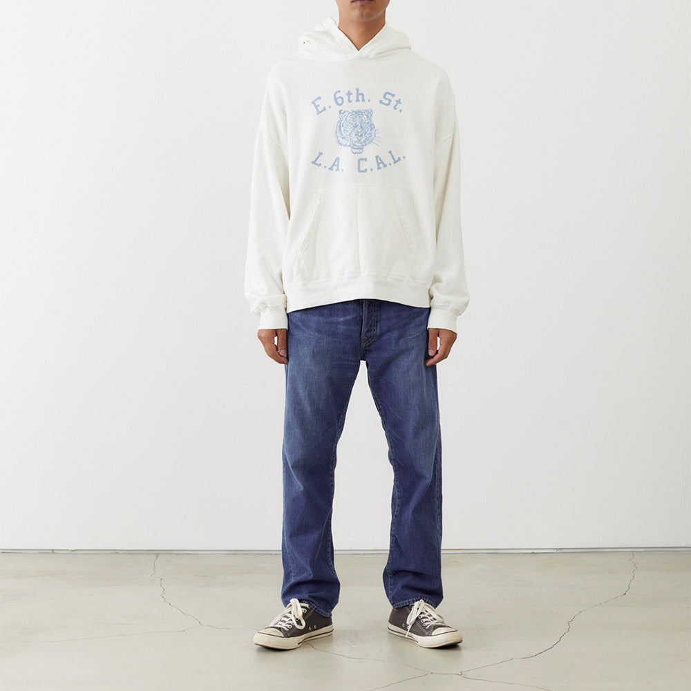 3-fly fleece hoodie (LACAL) with sunburn and paint