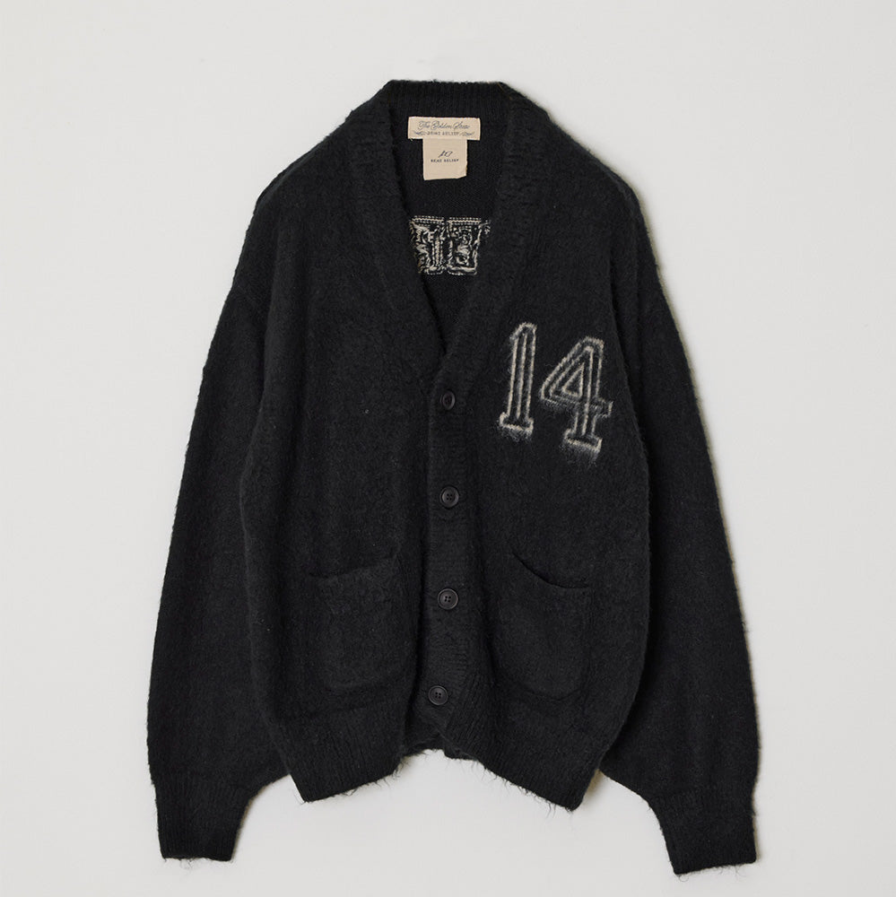 Brushed knit cardigan (numbering 14)