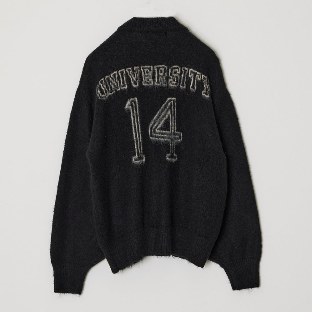 Brushed knit cardigan (numbering 14)