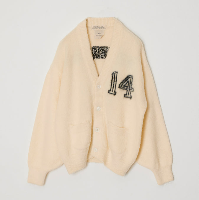 Brushed knit cardigan (numbering 14)