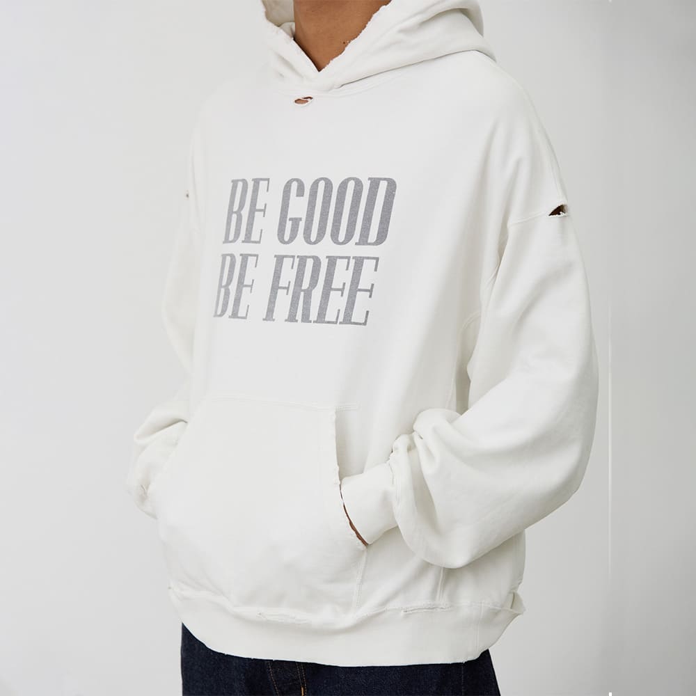 Double SP processed fleece hoodie (BE FREE)