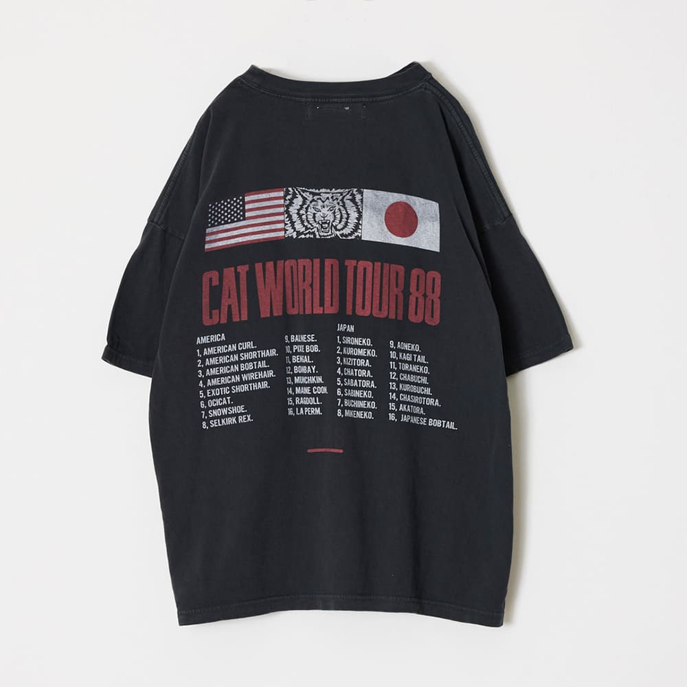 HARD SP가공 20/-천축 BIG 사이즈 T(WORLD TOUR88)