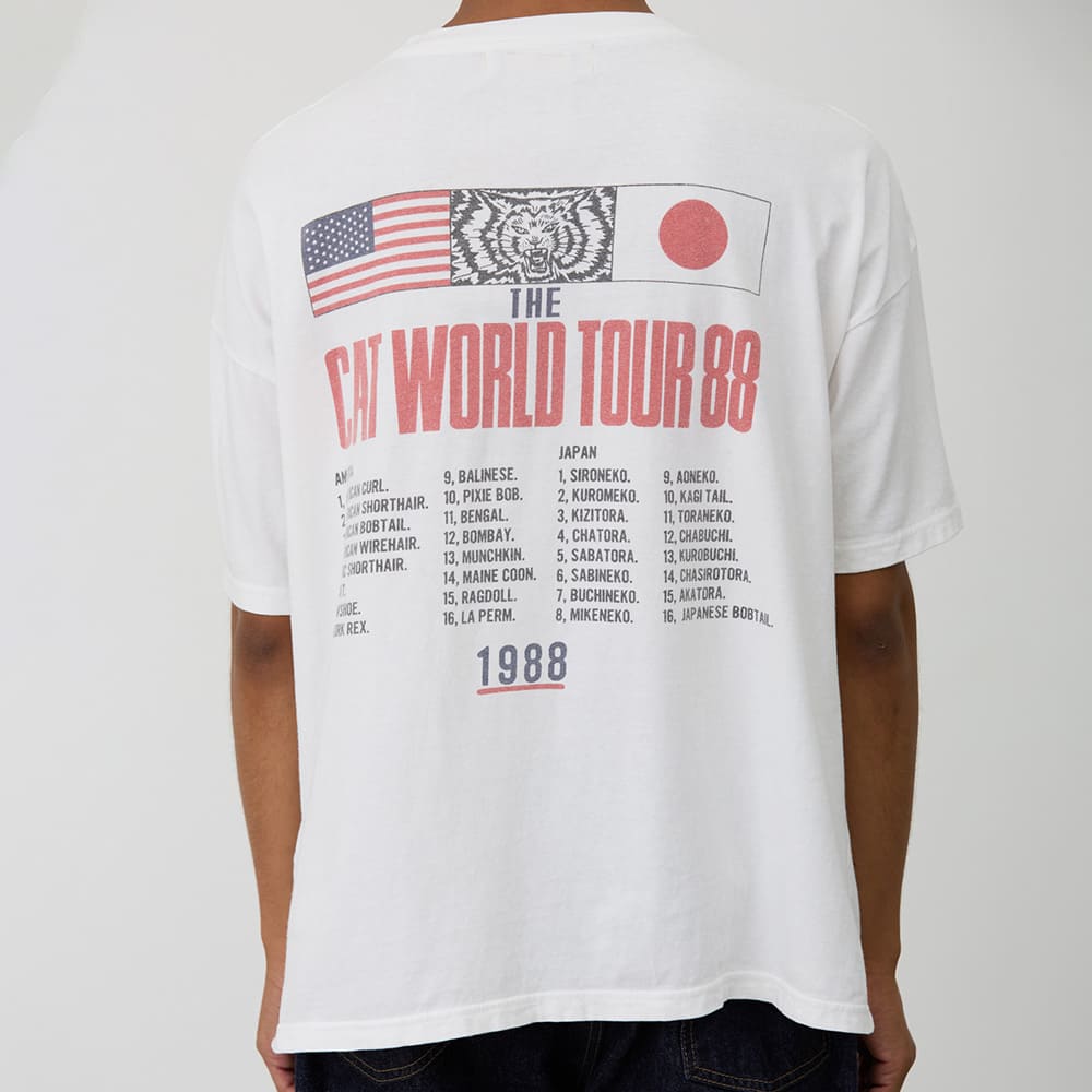 HARD SP가공 20/-천축 BIG 사이즈 T(WORLD TOUR88)