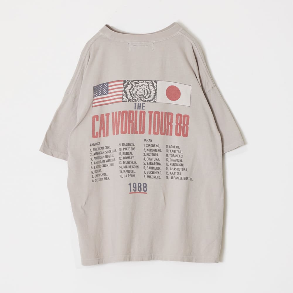 HARD SP가공 20/-천축 BIG 사이즈 T(WORLD TOUR88)