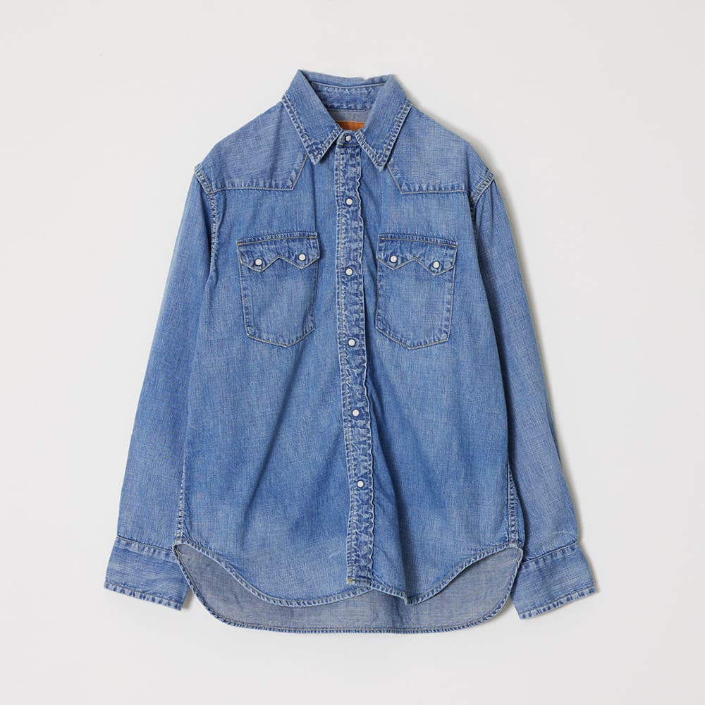 8.5oz DENIM WESTERN SHIRT(ノコギリ型フラップ)