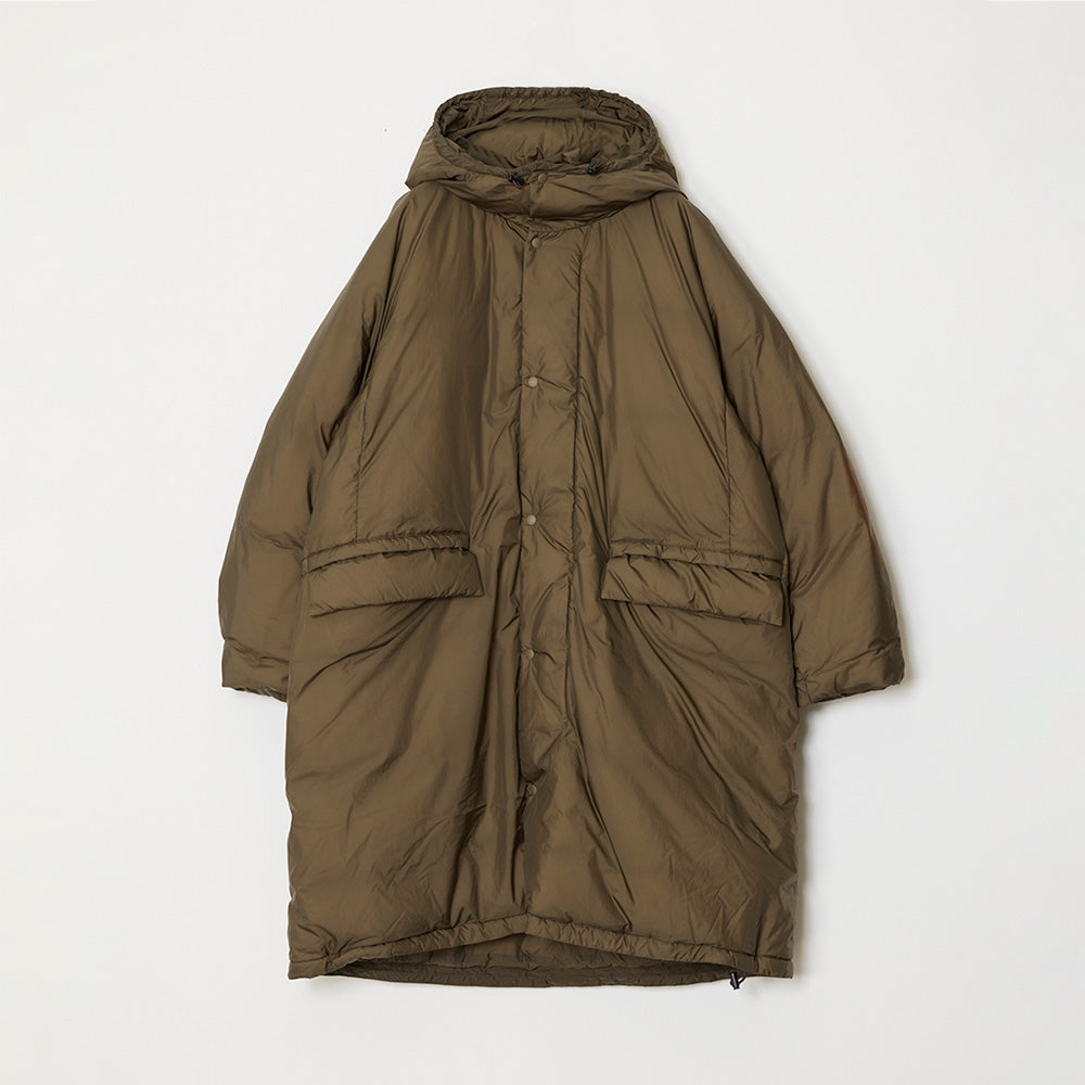 Ultralight nylon outdoor down long JKT hoodie