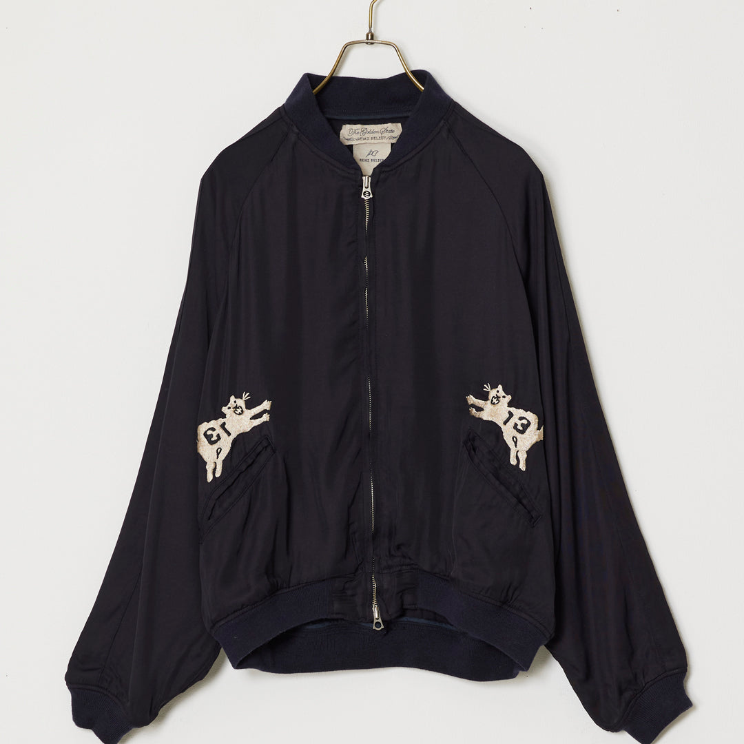 Rayon twill ska jacket (embroidery: tiger)