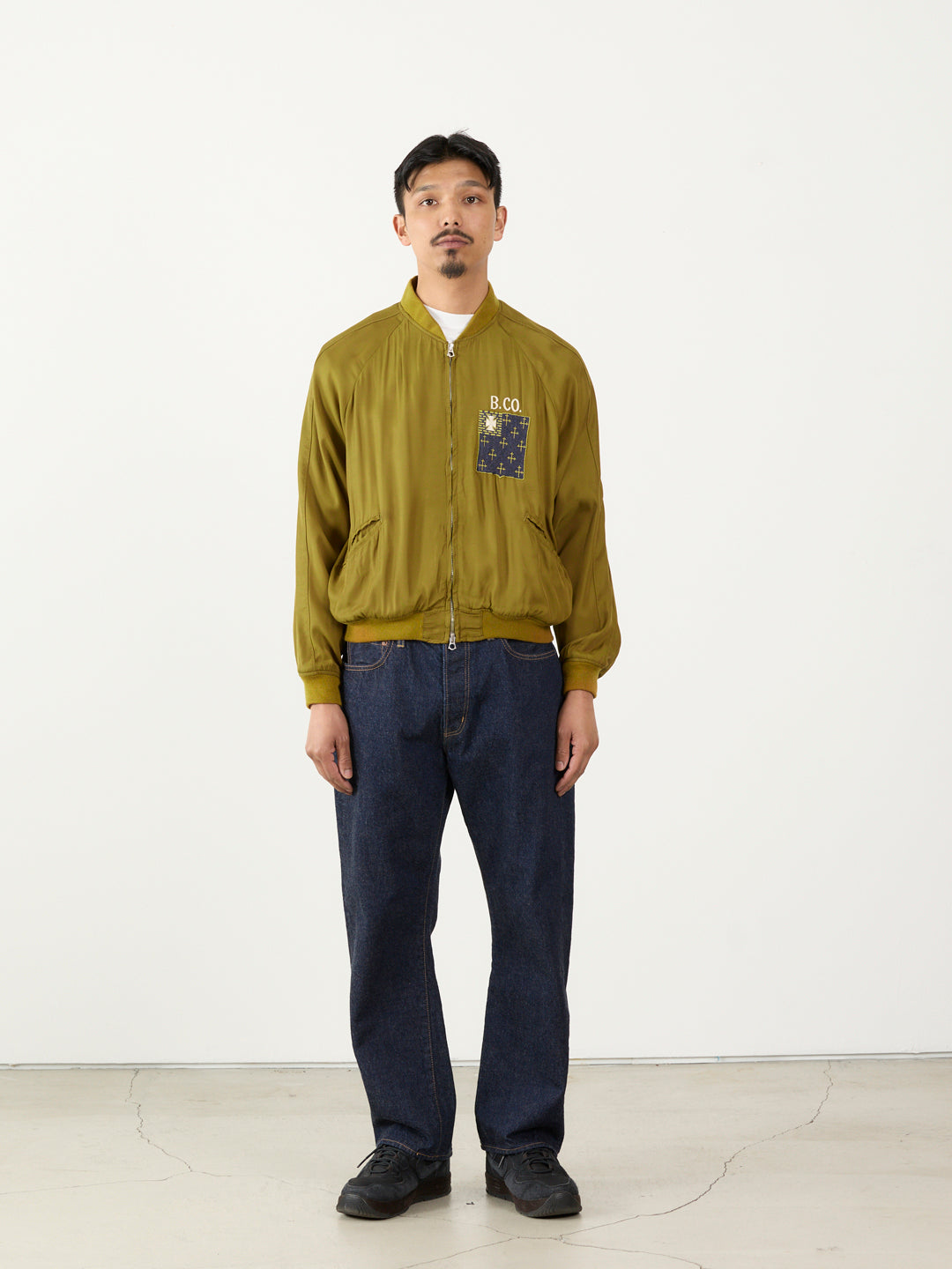 Rayon twill ska jacket (embroidery: JAPAN)