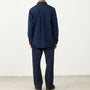 REMIRELIEF・レミレリーフ・8.5oz DENIM WESTERNSHIRT(チンストラップ) ONEWASH・着用画像背面