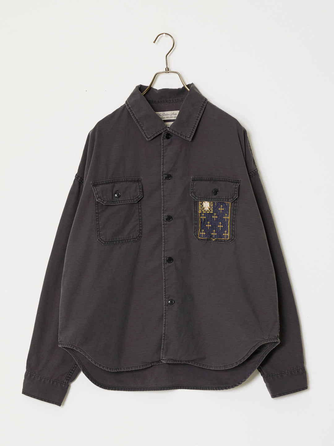 WIDE military shirt (刺繍:JAPAN)