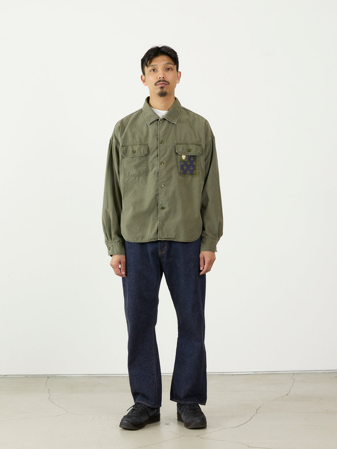 WIDE military shirt (embroidery: JAPAN)