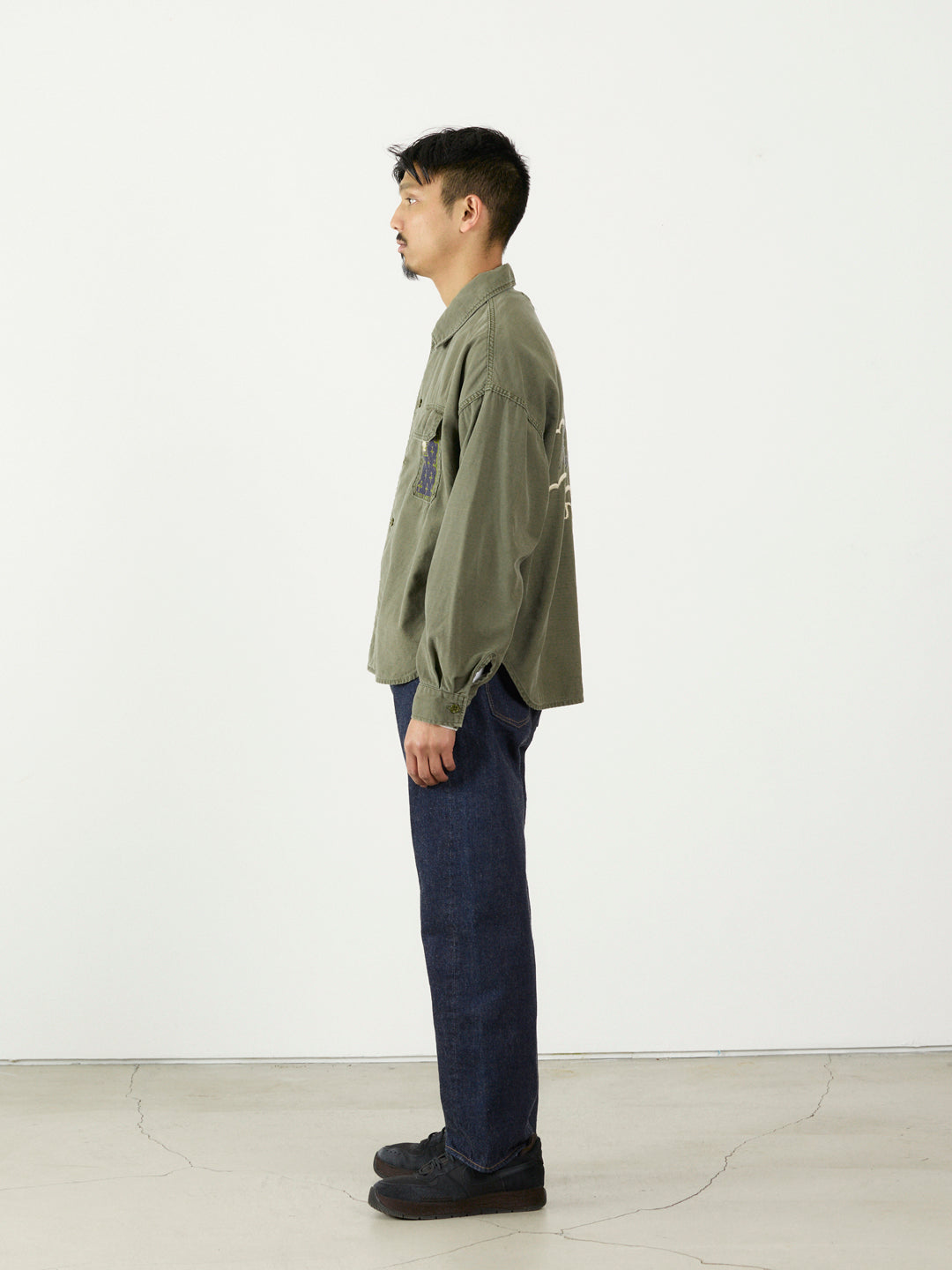 WIDE military shirt (embroidery: JAPAN)