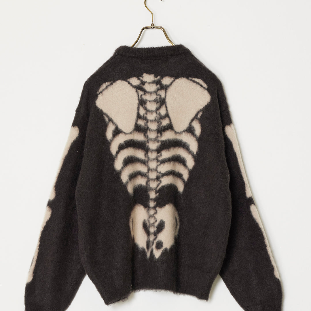 Brushed knit crew (Skull pattern)