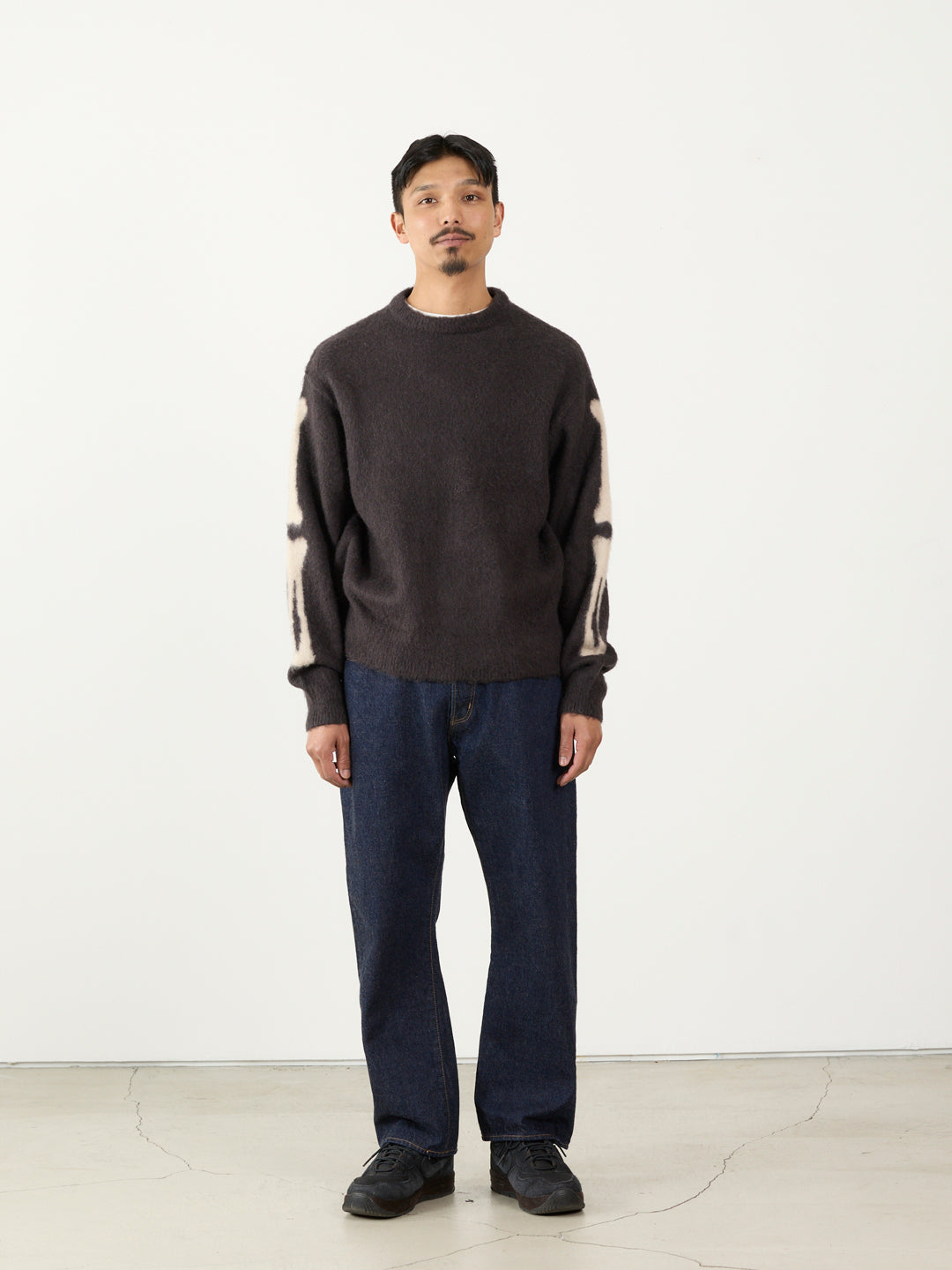 Brushed knit crew (Skull pattern)