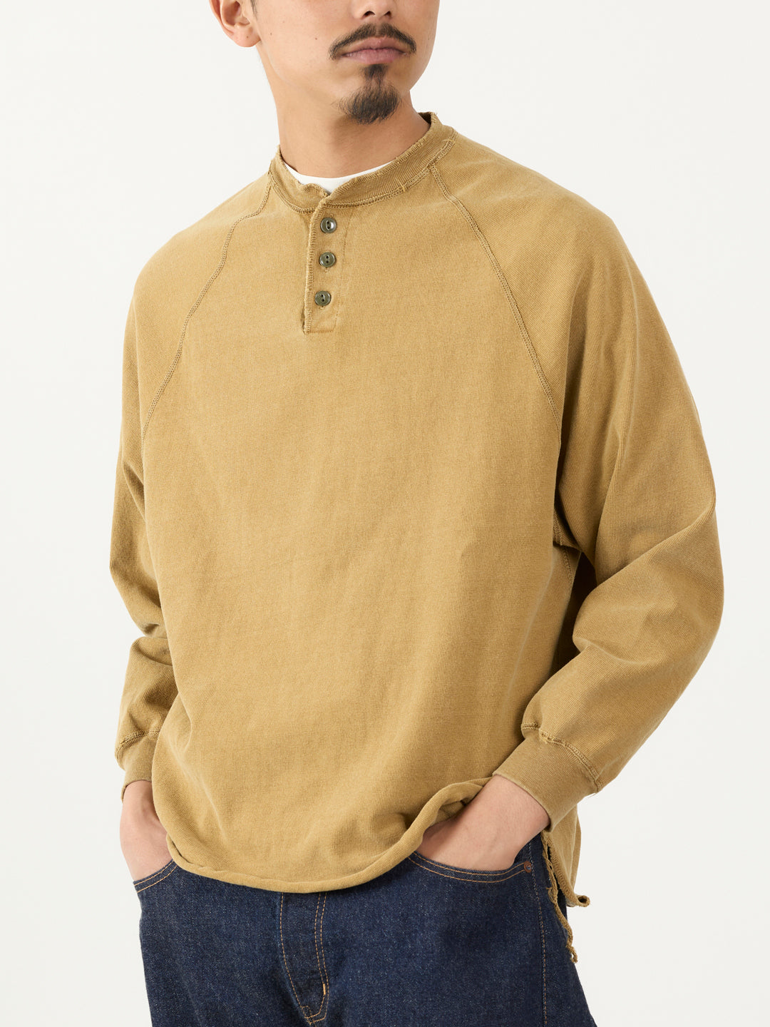 SP Processing 8/Jersey Henley Neck Long T(plain)