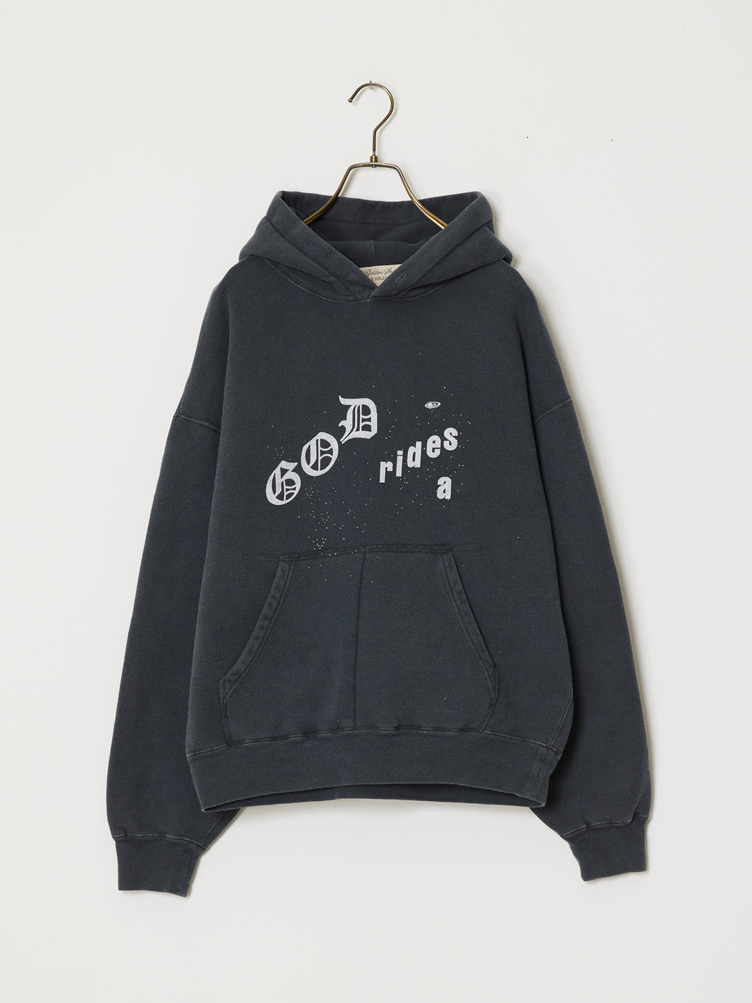 SP processed brushed-lined hoodie (GOD rides a)