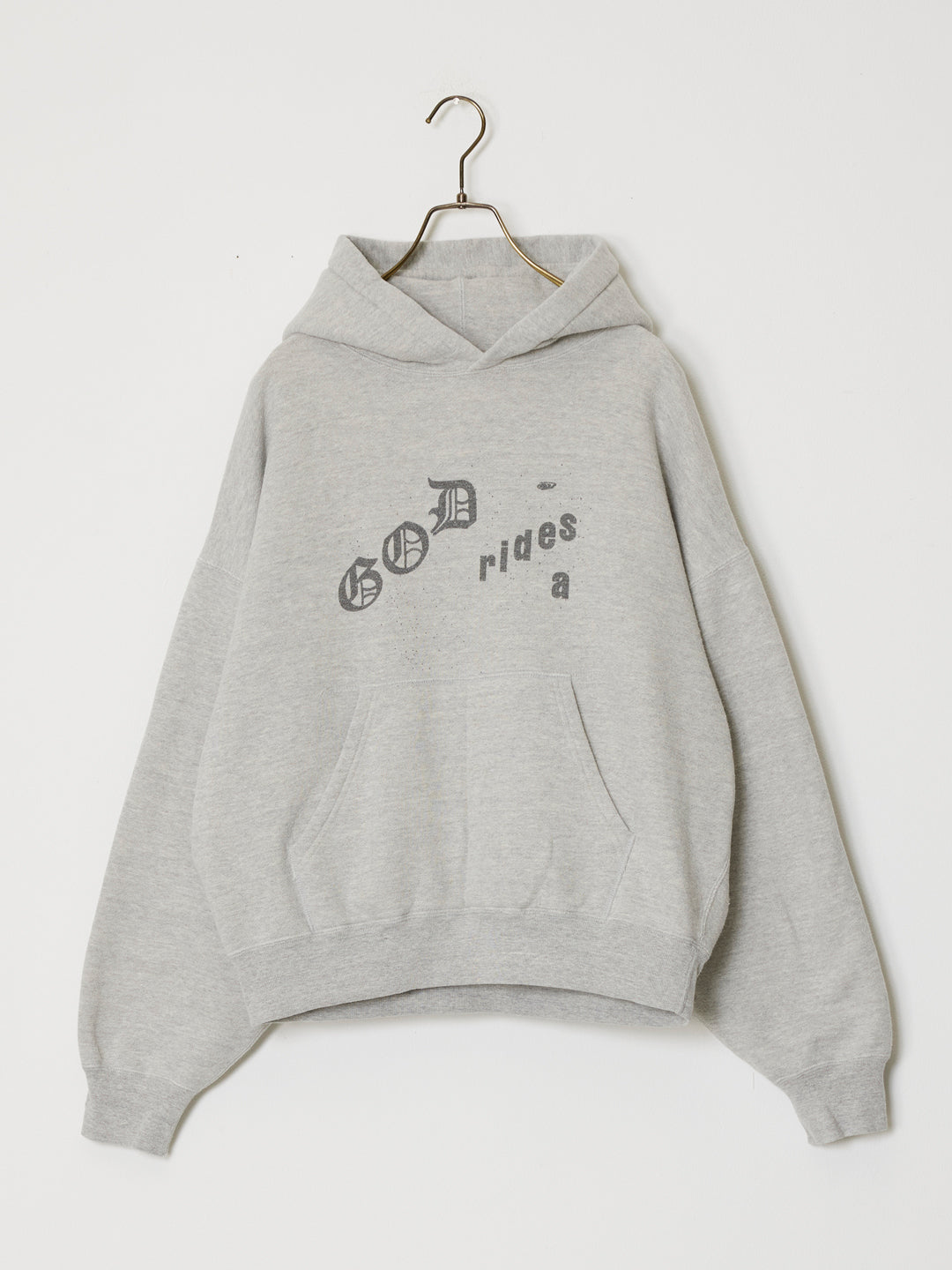 SP processed brushed-lined hoodie (GOD rides a)