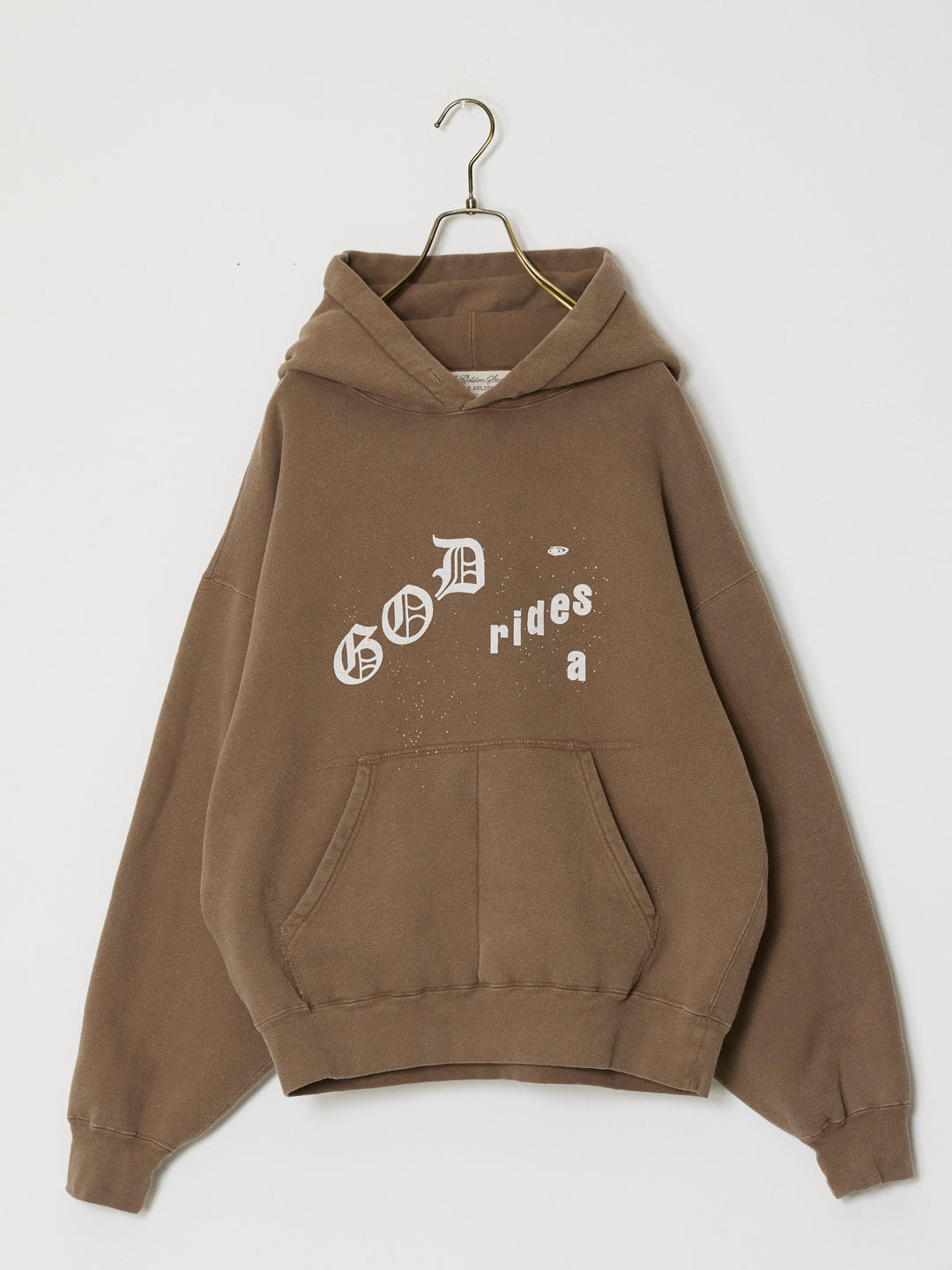 SP processed brushed-lined hoodie (GOD rides a)