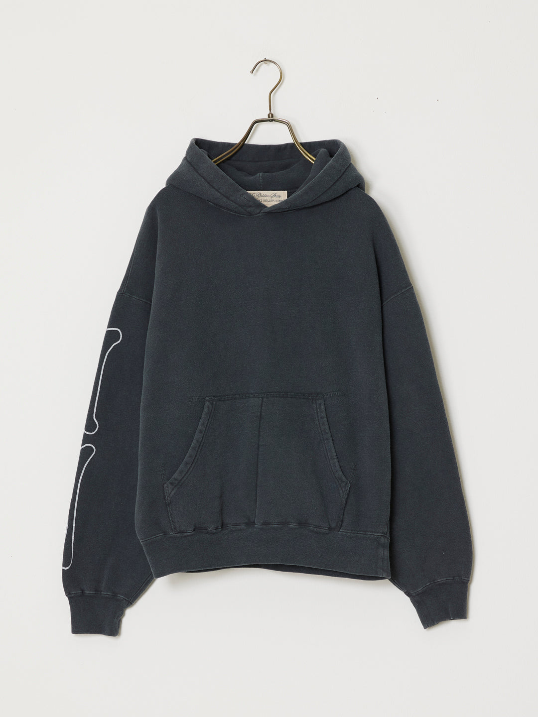 SP processed brushed-lined hoodie (BONE)