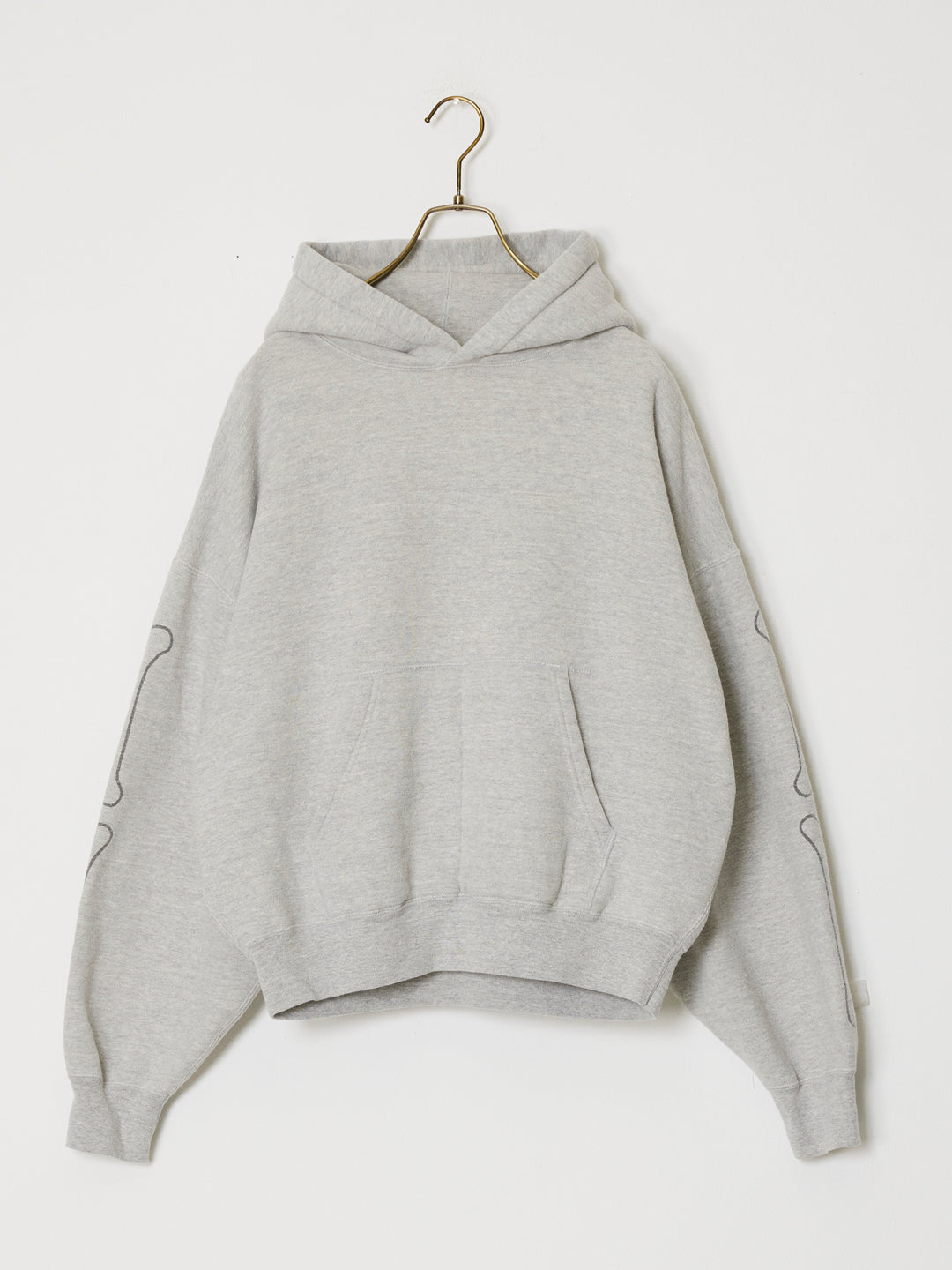 SP processed brushed-lined hoodie (BONE)