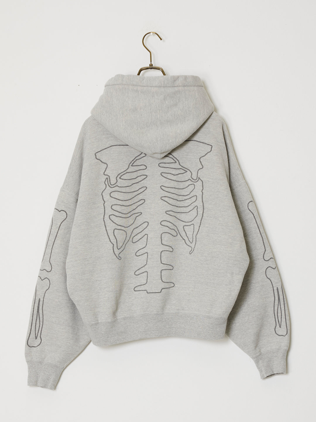 SP processed brushed-lined hoodie (BONE)