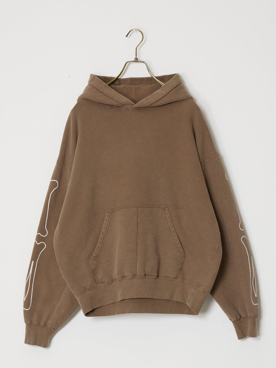 SP processed brushed-lined hoodie (BONE)