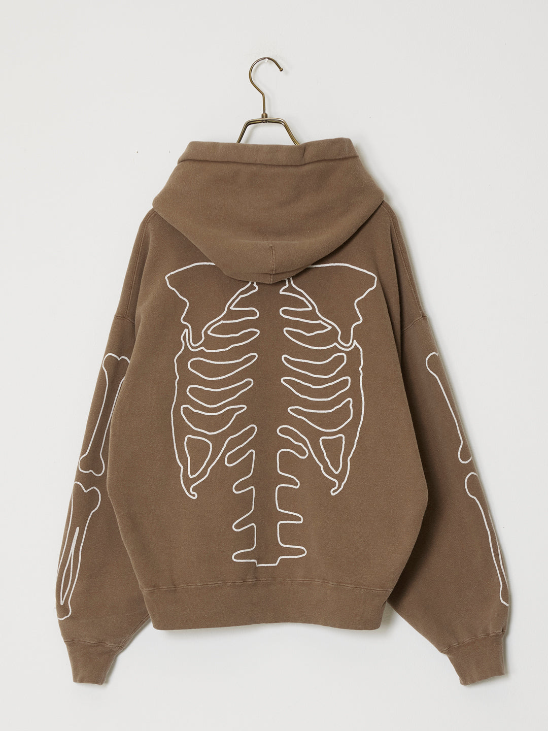 SP processed brushed-lined hoodie (BONE)