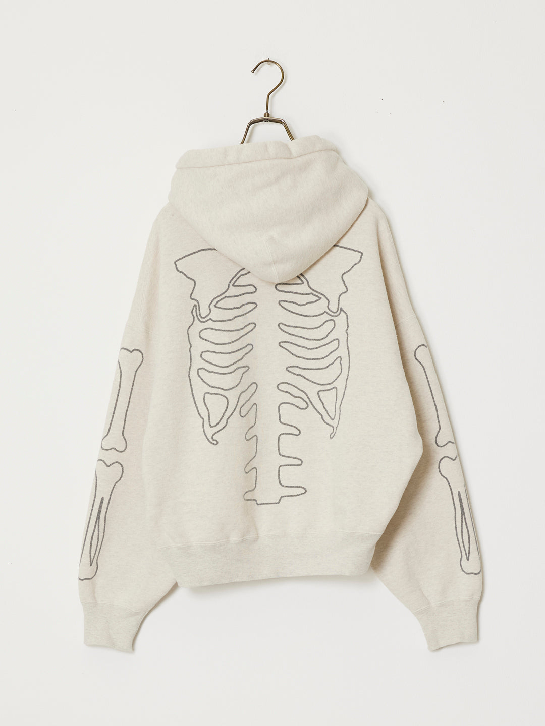 SP processed brushed-lined hoodie (BONE)