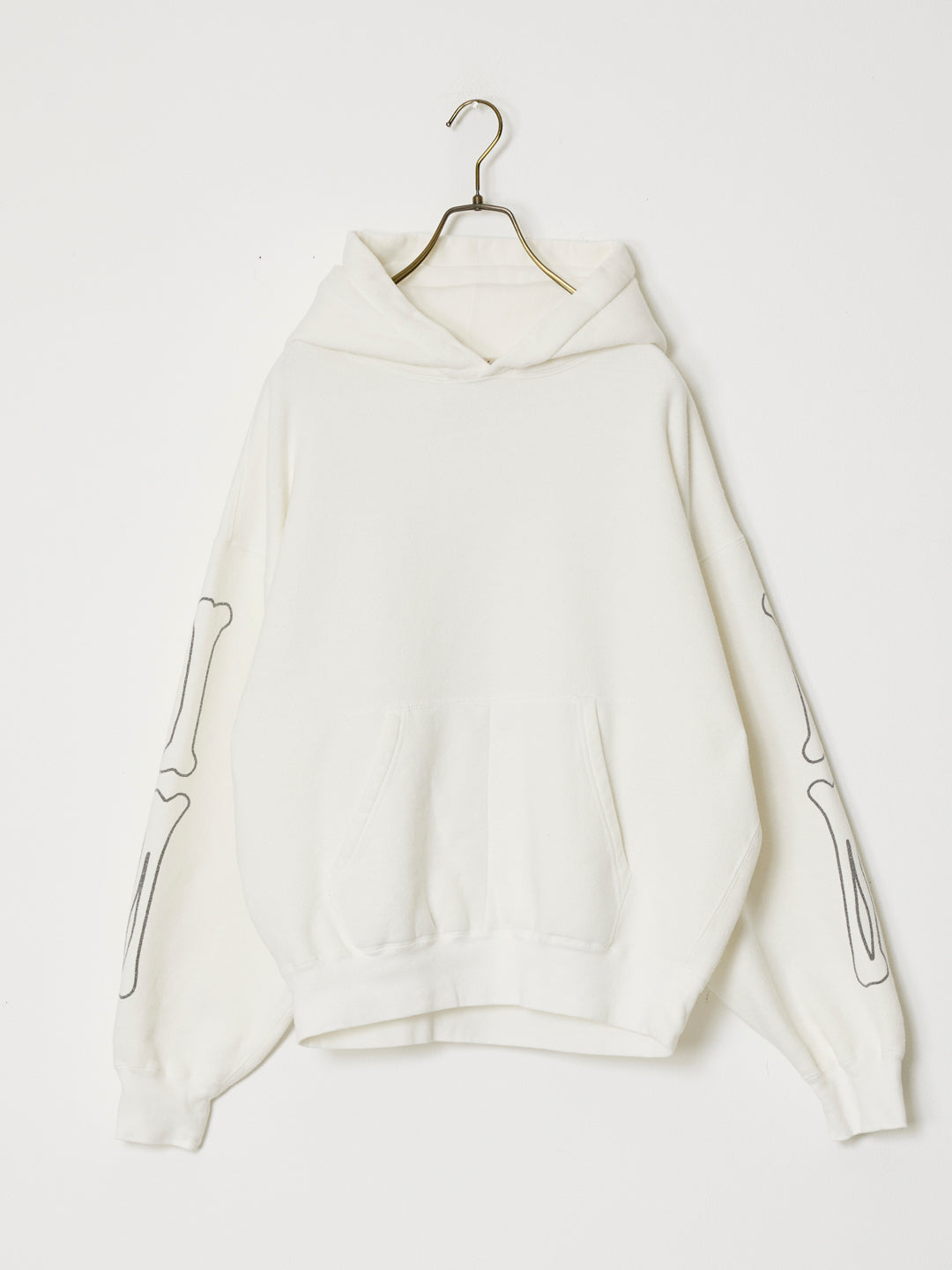 SP processed brushed-lined hoodie (BONE)