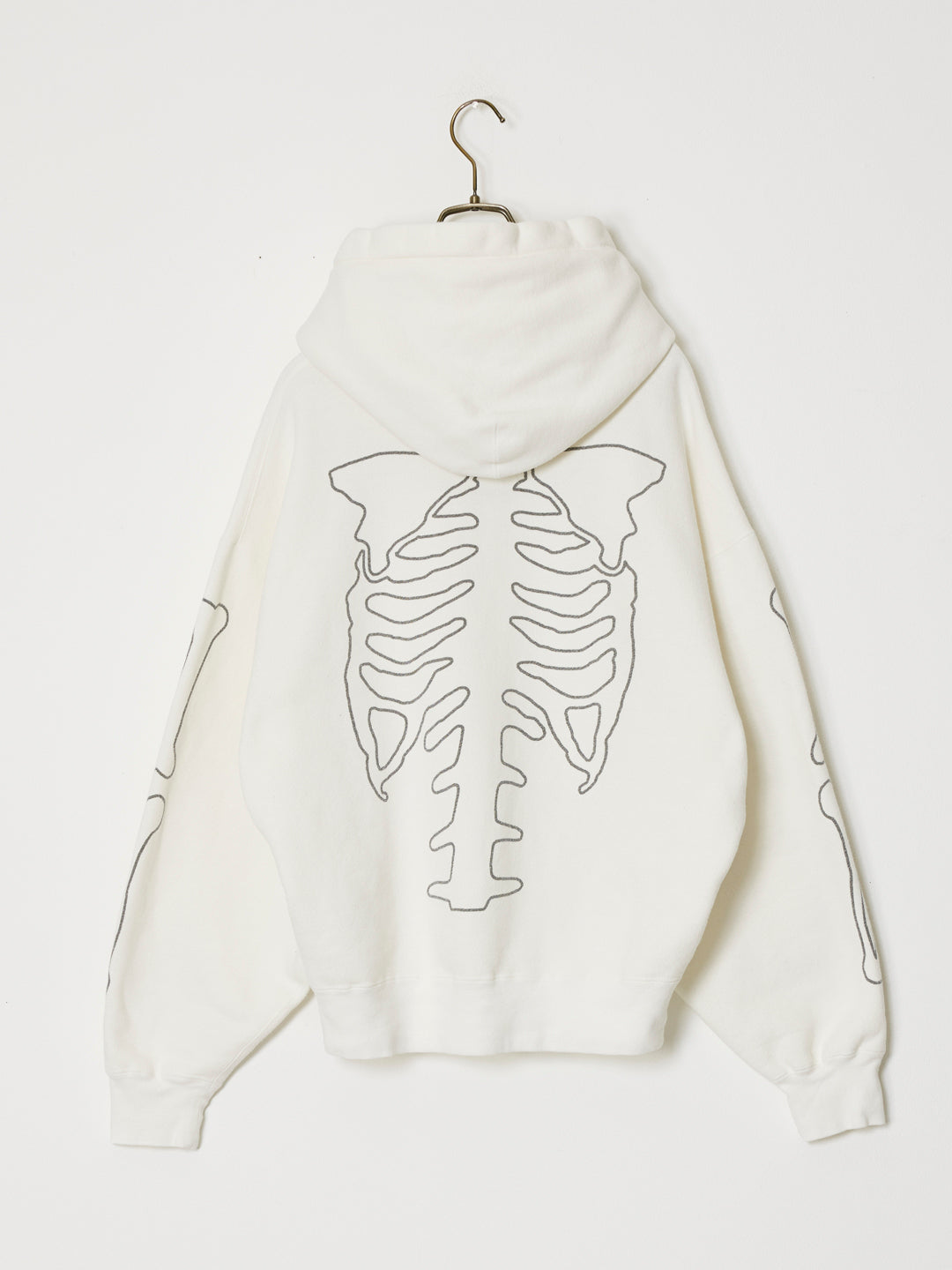 SP processed brushed-lined hoodie (BONE)