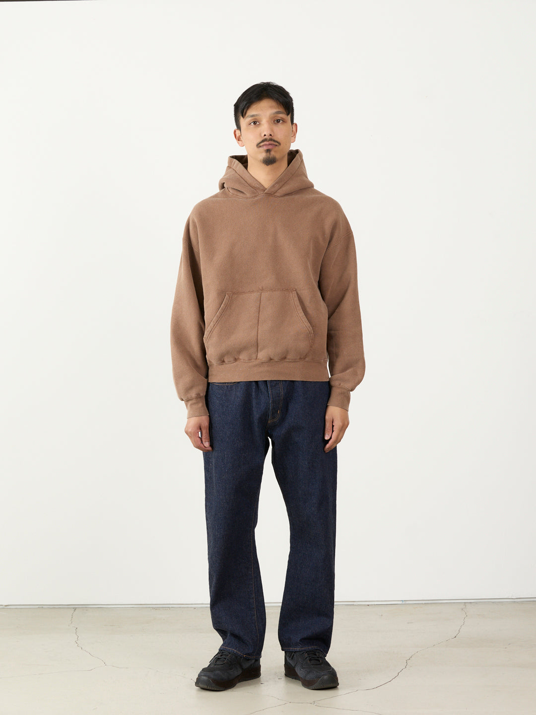 SP processed brushed-lined hoodie (plain)