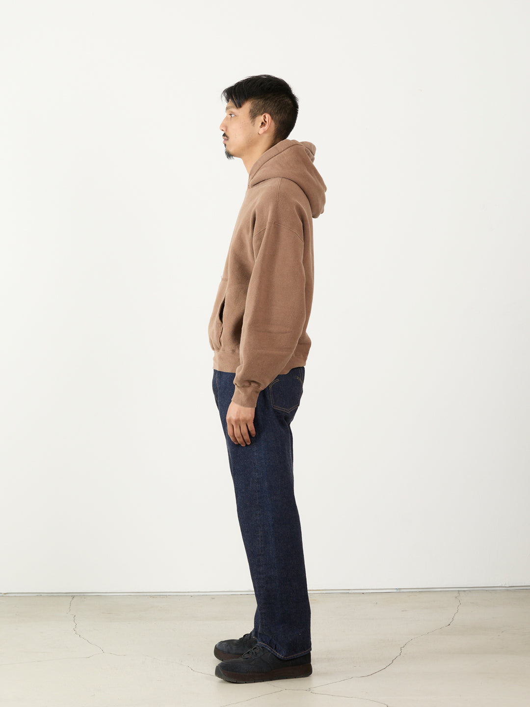 SP processed brushed-lined hoodie (plain)