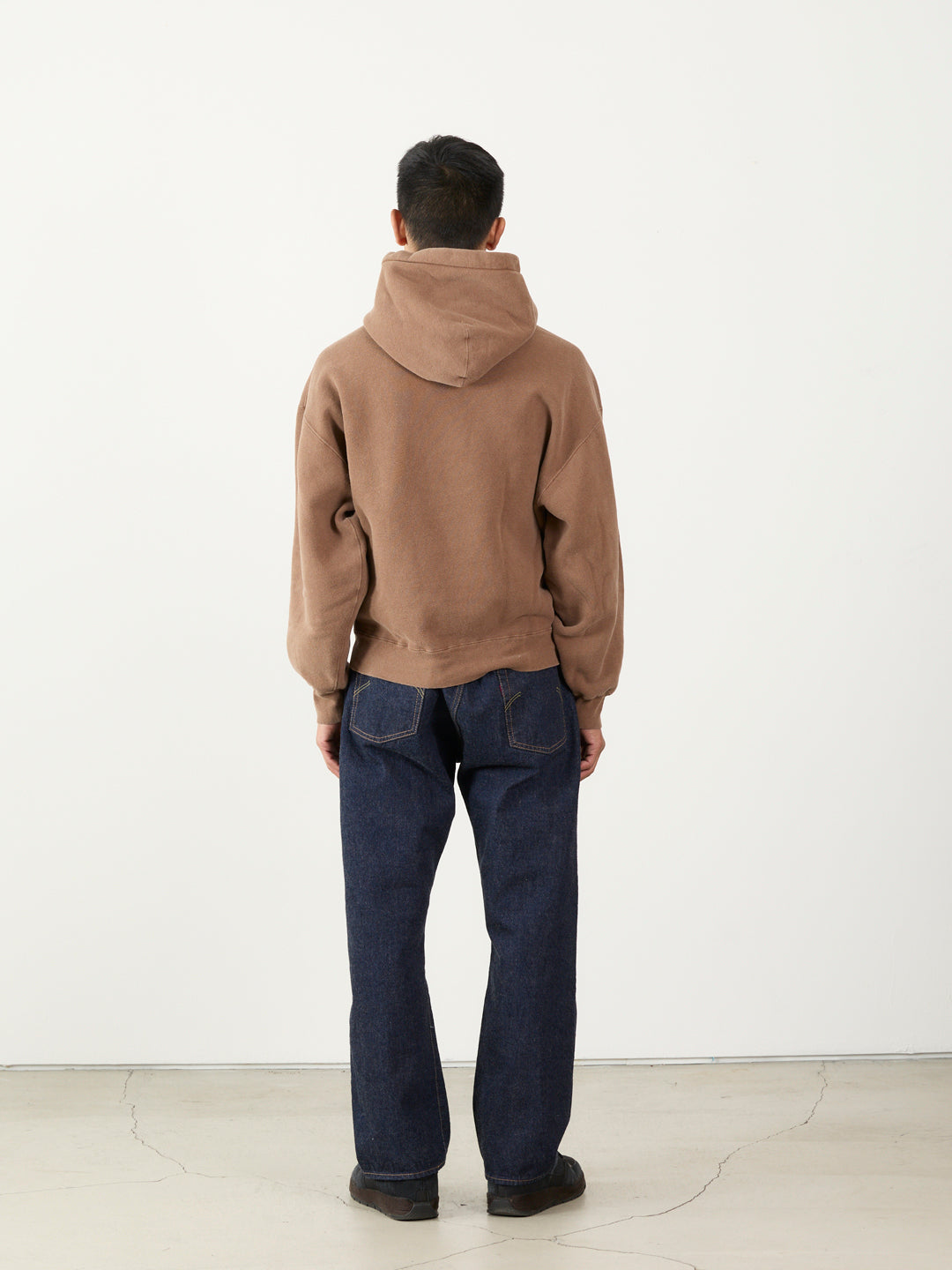 SP processed brushed-lined hoodie (plain)