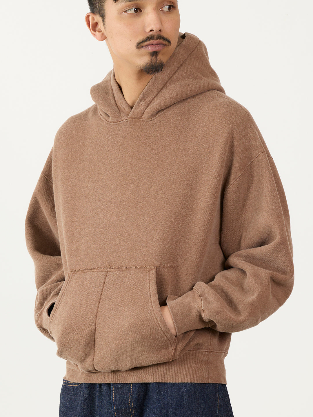 SP processed brushed-lined hoodie (plain)