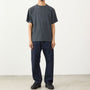 REMIRELIEF レミレリーフのSP加工 New fit TEE (無地)BLACK・着用画像正面