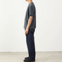 REMIRELIEF レミレリーフのSP加工 New fit TEE (無地)BLACK・着用画像側面