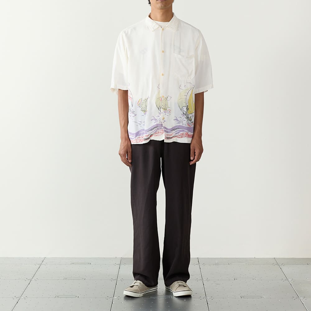 レーヨンアロハシャツ(ヨット総柄)